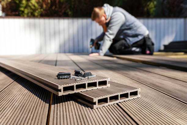 Construction d'une terrasse en lame composite